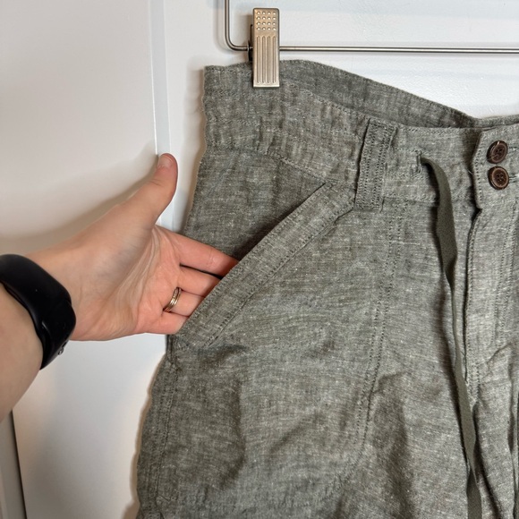 Patagonia Hemp Organic Cotton Green Drawstring Shorts Size 8 - Picture 2 of 4